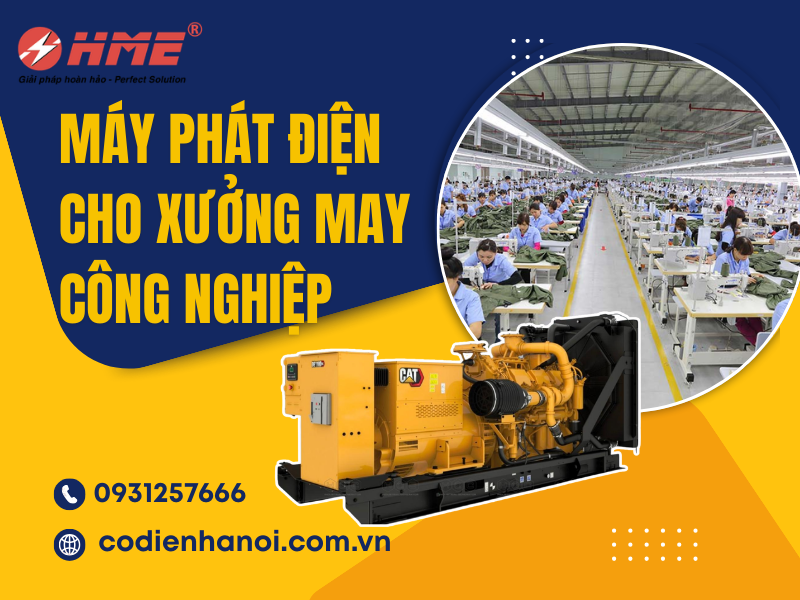 Máy phát điện cho xưởng may